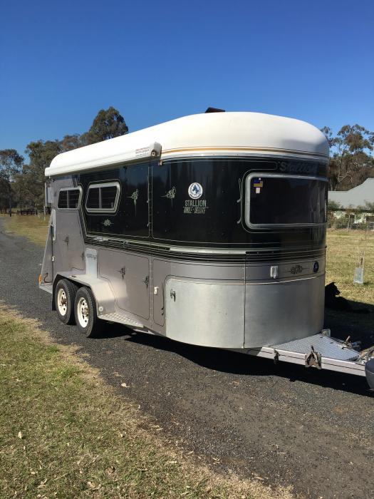 Stallion 2 Horse Angle Load float with living Floats & Accessories Horsezone