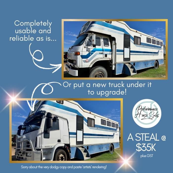 6 horse truck with air conditioned living